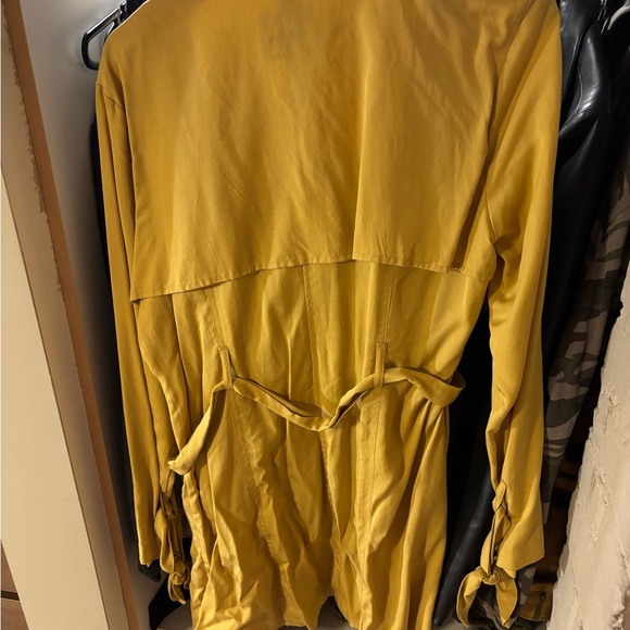 L duster/trench style jacket mustard yellow Tencel - Picture 2 of 2
